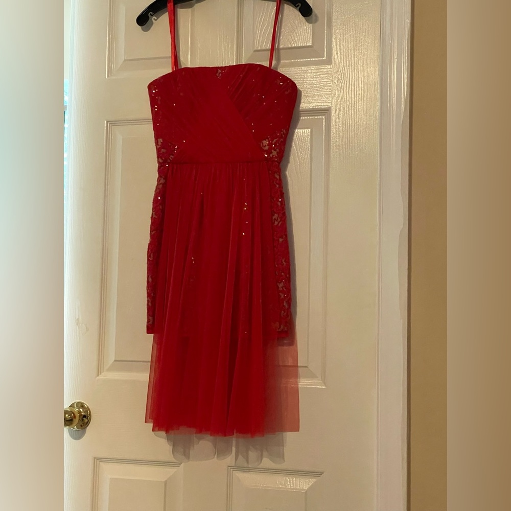 BCBG red mini cocktail dress size 0